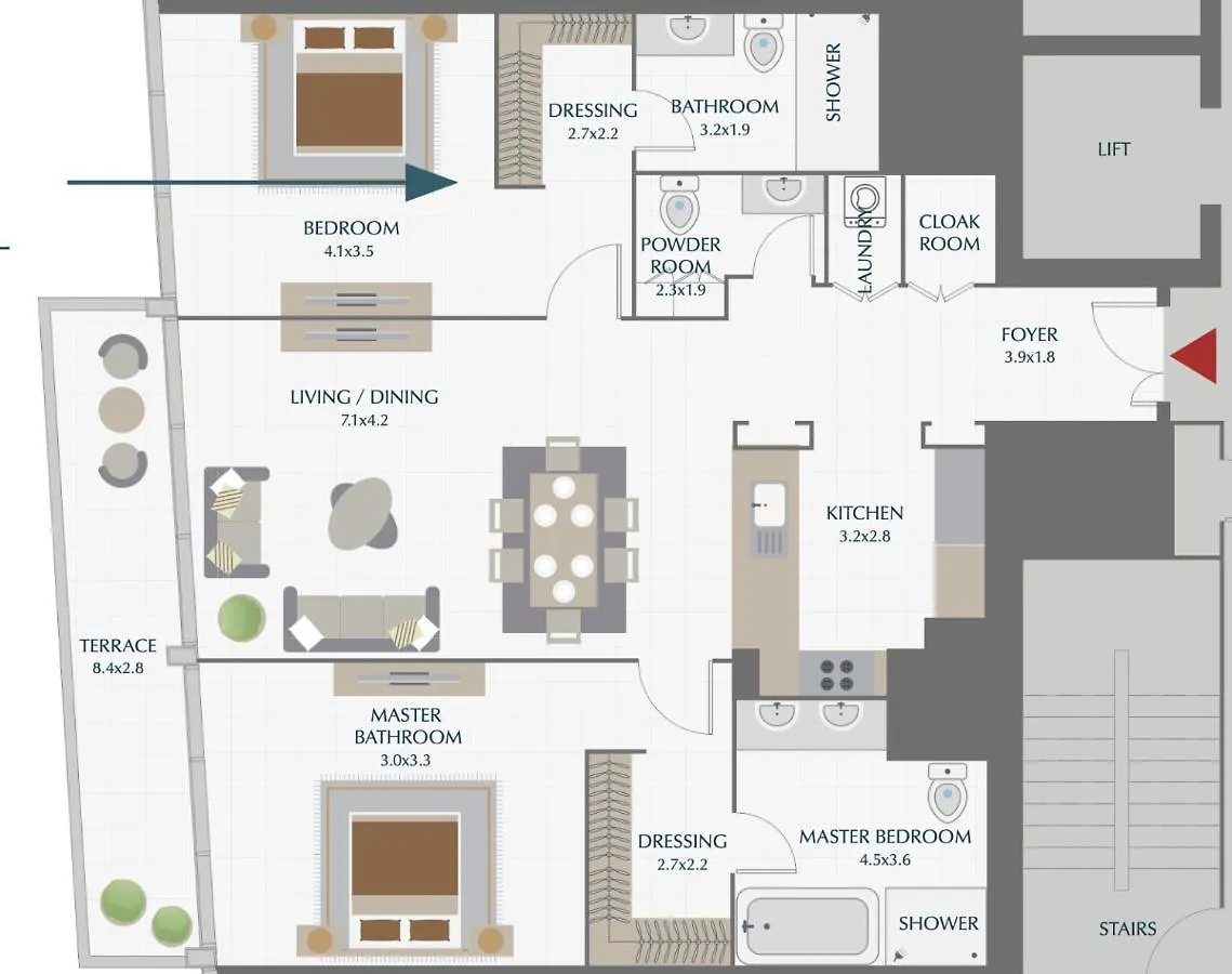 Ultimate Stay / 3 Beds / Gorgeous Frame And Park View / 250M From Metro / 1 Stop From World Trade Center Dubai Apartment